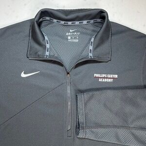 Nike Dri-FIT Phillips Exeter Academy Mens XL 1/4 Zip Training Top Grey
